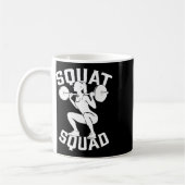 スクアット分隊トレーニングパートナーのトレーナーコーチBodybuil コーヒーマグカップ (左)