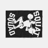 スクアット分隊トレーニングパートナーのトレーナーコーチBodybuil フリースブランケット (正面(横))