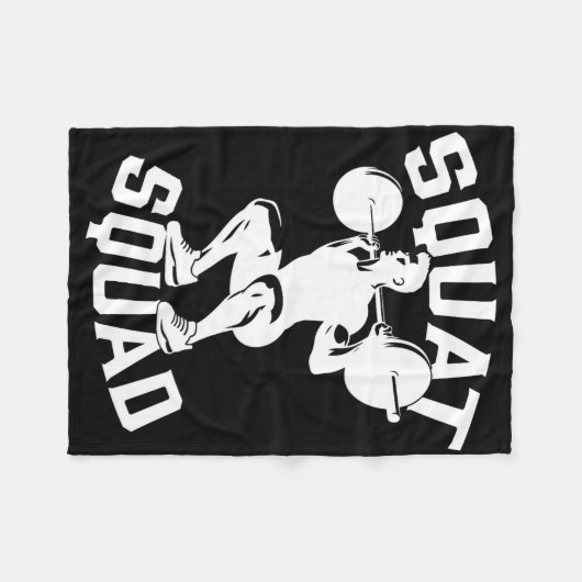 スクアット分隊トレーニングパートナーのトレーナーコーチBodybuil フリースブランケット (正面(横))