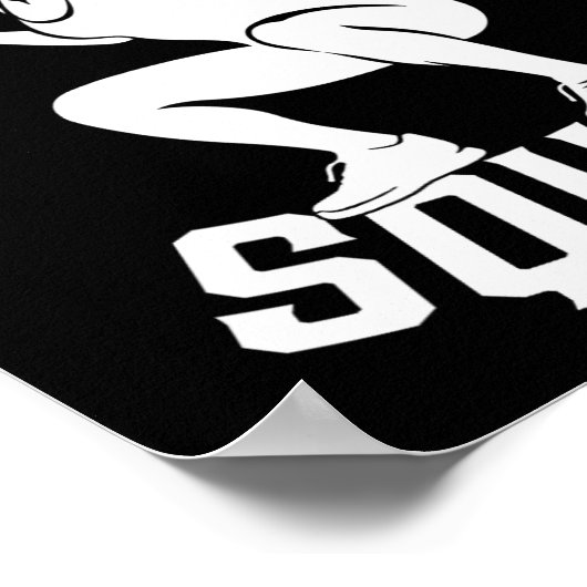 スクアット分隊トレーニングパートナーのトレーナーコーチBodybuil ポスター (角)