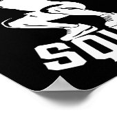 スクアット分隊トレーニングパートナーのトレーナーコーチBodybuil ポスター (角)