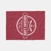 スクアムレイクNHパーソナライズされたタウン、名前といかり フリースブランケット (正面(横))