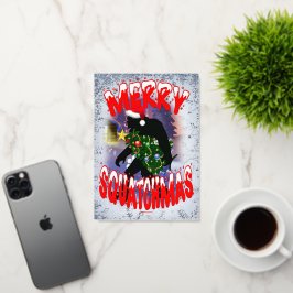 スクアメリーチマス 箔グリーティングカード