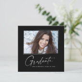 スクアモダンッミニマルクスクリプト大学院写真 案内状 (スタンド正面)