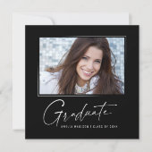 スクアモダンッミニマルクスクリプト大学院写真 案内状 (正面)