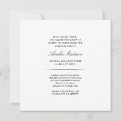 スクアモダンッミニマルクスクリプト大学院写真 案内状 (裏面)