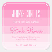 スクアモダンッ縁どクパステルレインボーグラデーションピンク スクエアシール (正面)