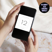 スクアモダンーク写真の結婚テーブル番号カード セーブザデート