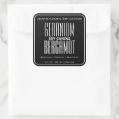 スクアモダンー縁どシンプル白黒キャンドル スクエアシール (バッグ)