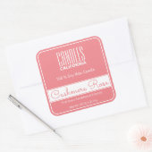 スクアモダンー縁どシンプル赤面キャンドル スクエアシール (封筒)