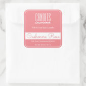 スクアモダンー縁どシンプル赤面キャンドル スクエアシール (バッグ)