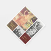 スクア数々のーシンプルル写真丁合卒業パーティー スタンダードランチョンナプキン (角)