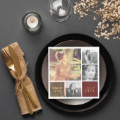 スクア数々のーシンプルル写真丁合卒業パーティー スタンダードランチョンナプキン