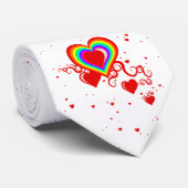 スクィグルハート。レインボーズ。 ネクタイ (ロール)
