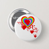 スクィグルハート。レインボーズ。 缶バッジ (正面&裏面)