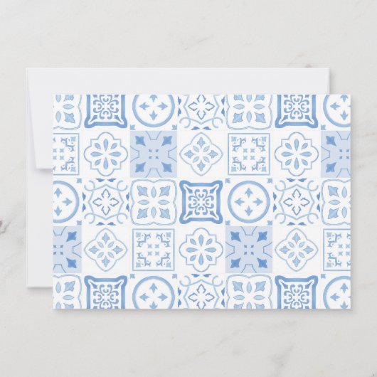 スクィグルモダンレモンズ地中海のブライダルシャワー サンキューカード (裏面)