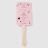 スクイお洒落グ予測できなルズピンク結婚式 プログラム ハンドファン (裏面)