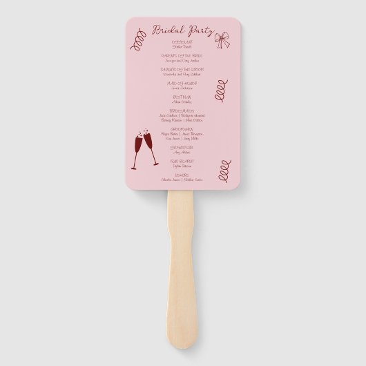 スクイお洒落グ予測できなルズピンク結婚式 プログラム ハンドファン (裏面)