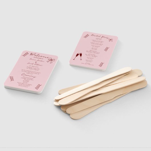 スクイお洒落グ予測できなルズピンク結婚式 プログラム ハンドファン (組立なし)