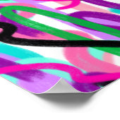 スクイグカラフルル抽象芸術アート ポスター (角)