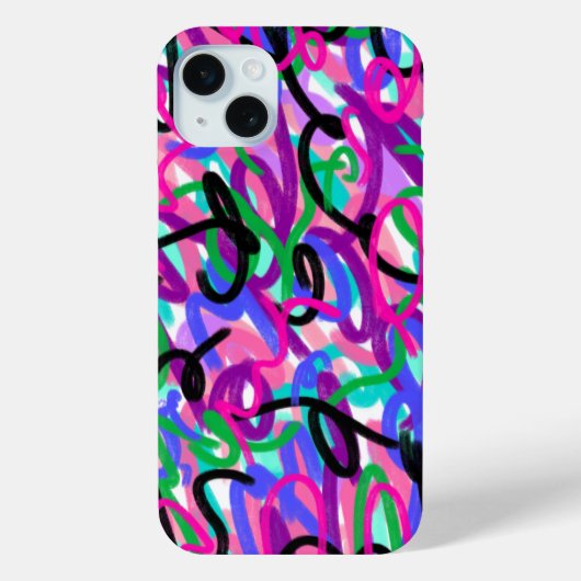 スクイグカラフルル抽象芸術アート Case-Mate iPhoneケース (裏面)