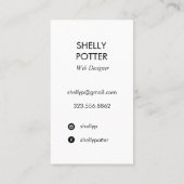 スクイグルス+シェイプはっきりしたシックミニマルユニーク 名刺 (裏面)