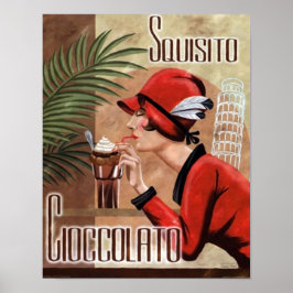 スクイシトイタリアン・チョコレートチョコレートウィメンズレッド ポスター