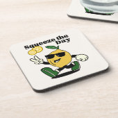 スクイズザデイレモンパおもしろいンレトロマスコット コースター (左側)