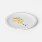 スクイズレモンシトラスサマーベビーファースト誕生日 ペーパープレート (アングル)