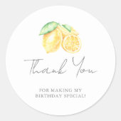 スクイズレモンシトラスベビーファースト誕生日 ラウンドシール (正面)