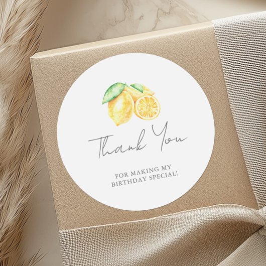 スクイズレモンシトラスベビーファースト誕生日 ラウンドシール