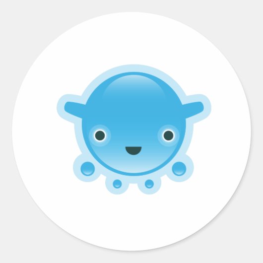 スクイズ青バボステッカー ラウンドシール (正面)