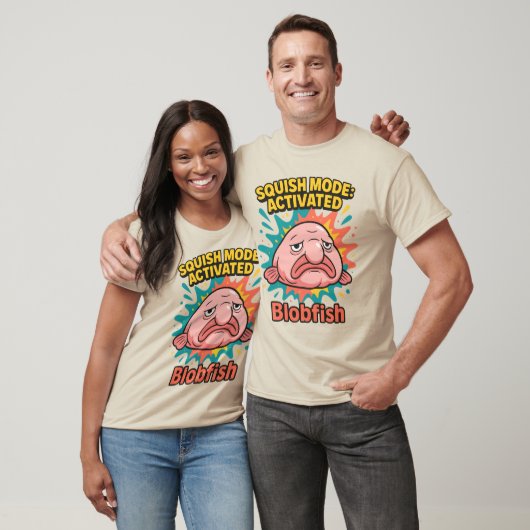 スクイッシュモード起動 - かわいいフグ Tシャツ (ユニセックス)