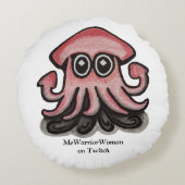 スクイドイカ、MeWarriorWoman on Twitch ラウンドクッション (裏面)