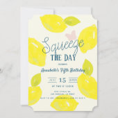 スクイーズザデイレモンシトラスガール誕生日 招待状 (正面)