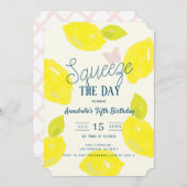 スクイーズザデイレモンシトラスガール誕生日 招待状 (正面/裏面)