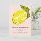 スクイーズザデイレモンシトルスピンクガール誕生日 招待状 (スタンド正面)