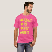 スクイーズミックスリピ楽しむートレモネードスタンドボス Tシャツ (正面フル)