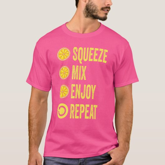 スクイーズミックスリピ楽しむートレモネードスタンドボス Tシャツ (正面)