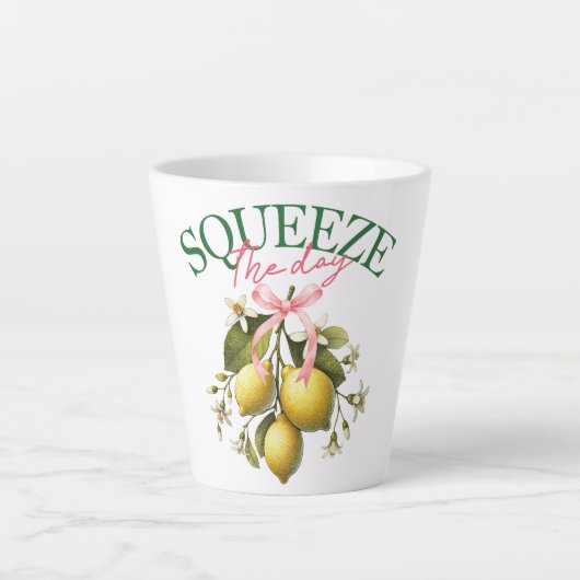 スクイーズヴィンテージレモンボタニカル カフェラテマグ (正面)