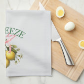スクイーズヴィンテージレモンボタニカル キッチンタオル (四つ折り)