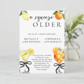 スクイーズ古いマルティニアペロルダブル誕生日 招待状 (スタンド正面)