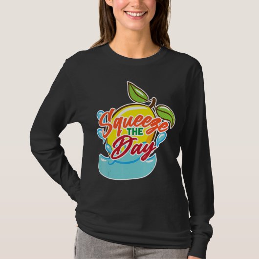 スクイーズ日レモネードスタンドジューススタンドレモナド Tシャツ (正面)