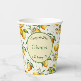 スクイーズ日レモンキッズトドラーバースデーパーティー 紙コップ