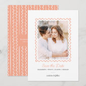 スクウィグル フレーム フォト セーブ・ザ・デート カード (正面/裏面)