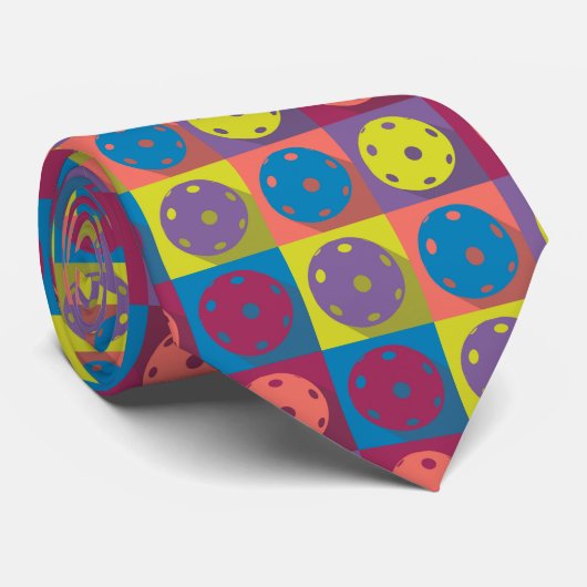 スクウェアのネックタイのピックボール模様 ネクタイ (ロール)