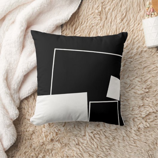 スクウェアよくはしゃぐ抽象芸術モダン枕 クッション (ブランケット)