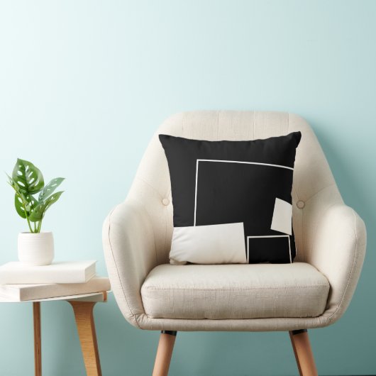 スクウェアよくはしゃぐ抽象芸術モダン枕 クッション (椅子)