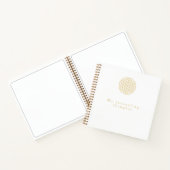 スクウェアエレガントゴールデンフラワーオブライフテンプレート ノートブック (内部)