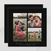 スクウェアエレガントミニマルトリプルフォトホリデーカード シーズンカード (正面/裏面)